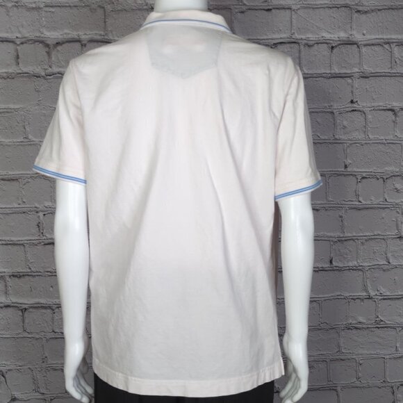 Robert Graham White/Blue Trim Polo, Men's 2XL - Picture 5 of 12